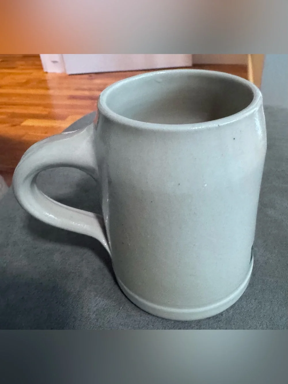 Bitburger Pils Ceramic Beer Stein - White with Green Logo